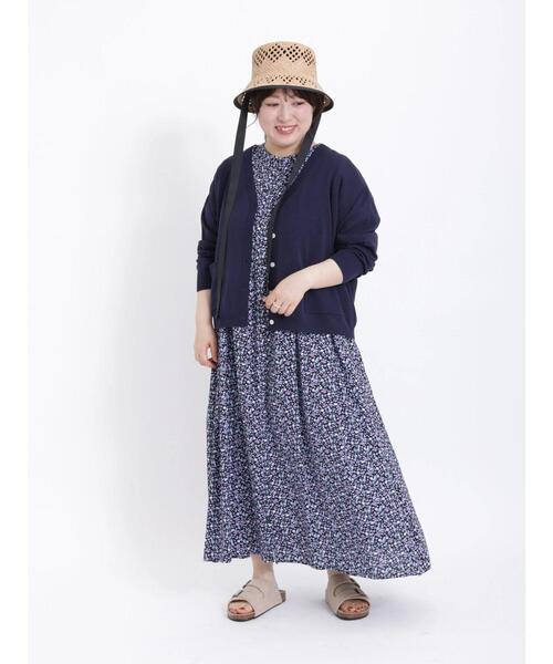 Samansa Mos2（サマンサ モスモス）の「【マシンウォッシャブル】リネンタッチVネックカーディガン（カーディガン/ボレロ・レディース・グリーン/キナリ/ネイビー/パープル・F）」の17枚目の写真