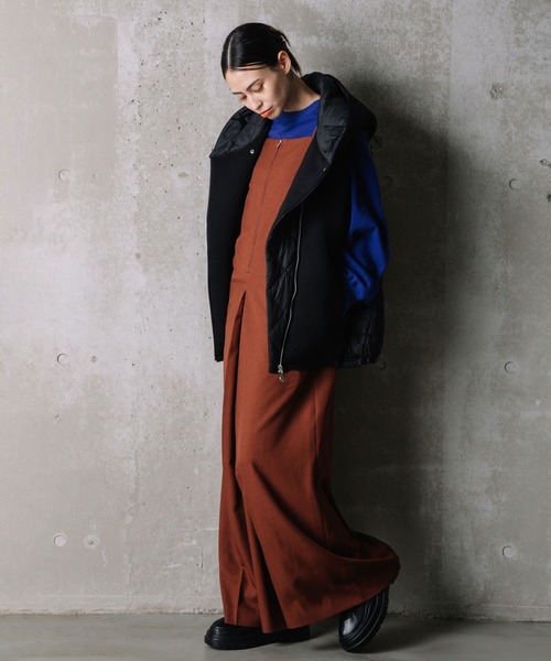 MARECHAL TERRE（マルシャルテル）の「ダウンパーカーベスト（ダウンベスト・レディース・ブラック系/サンドベージュ/ネイビー/ブラック・MEDIUM）」の16枚目の写真