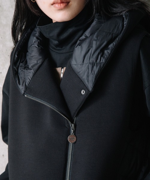 MARECHAL TERRE（マルシャルテル）の「ダウンパーカーベスト（ダウンベスト・レディース・ブラック系/サンドベージュ/ネイビー/ブラック・MEDIUM）」の21枚目の写真