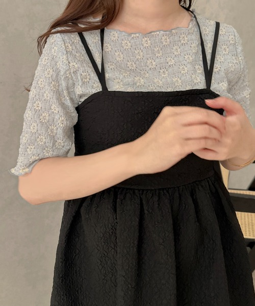 apres jour clair(アプレジュールクレア)の「【apres jour clair】花柄トップス【ZOZOTOWN限定アイテム】(Tシャツ/カットソー・レディース・ブルー系その他/グリーン/アイボリー・X-LARGE/フリー)」の16枚目の写真