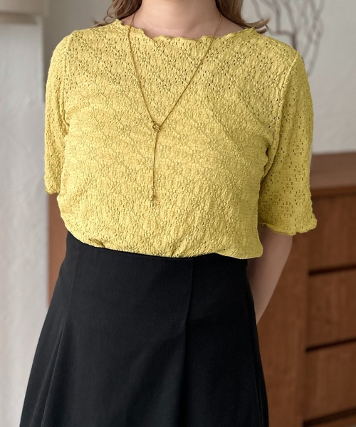 apres jour clair(アプレジュールクレア)の「【apres jour clair】花柄トップス【ZOZOTOWN限定アイテム】(Tシャツ/カットソー・レディース・ブルー系その他/グリーン/アイボリー・X-LARGE/フリー)」の4枚目の写真