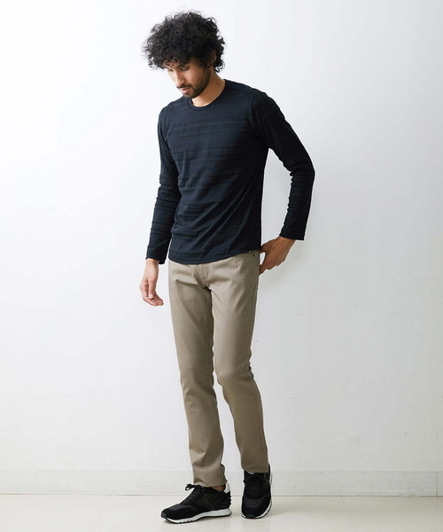 MICHEL KLEIN HOMME (ミッシェルクランオム)の「《日本製》ボーダークルーネックカットソー(Tシャツ/カットソー・メンズ・パープル/ホワイト/ブラック・X-LARGE/MEDIUM/LARGE)」の15枚目の写真