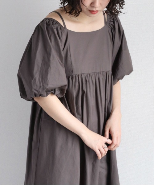cepo(セポ)の「2WAYスリーブオフショルダーワンピース(ワンピース・レディース・チャコール/モカ・M)」の13枚目の写真