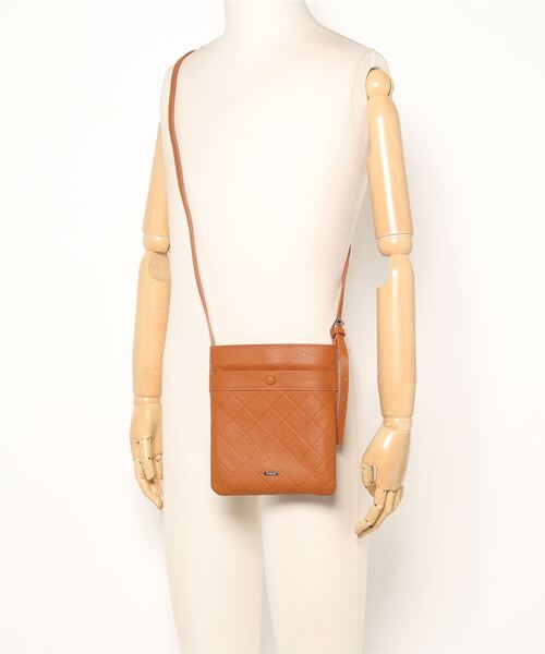 バルコス ダイヤモンドエンボスレザーポシェット レディース ONESIZE ブラック