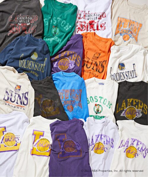 NBA（エヌビーエー）の「追加 Off The Court by NBA / オフ・ザ・コート バイ NBA 別注 プリントTシャツ（Tシャツ/カットソー・メンズ・ホワイト系その他/パープル/ブラック/ブラック系その他/ネイビー/チャコールグレー/オレンジ/ホワイト/アイボリー・MEDIUM/SMALL/LARGE/X-LARGE）」の10枚目の写真