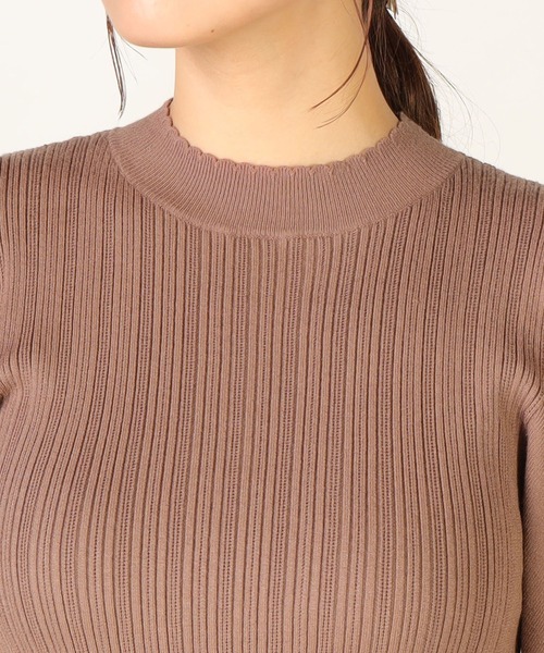 LAISSE PASSE（レッセパッセ）の「タック&ギャザー五分袖ニットプルオーバー（ニット/セーター・レディース・ブラック/ダルブルー系/アイボリー/モカ・MEDIUM）」の16枚目の写真