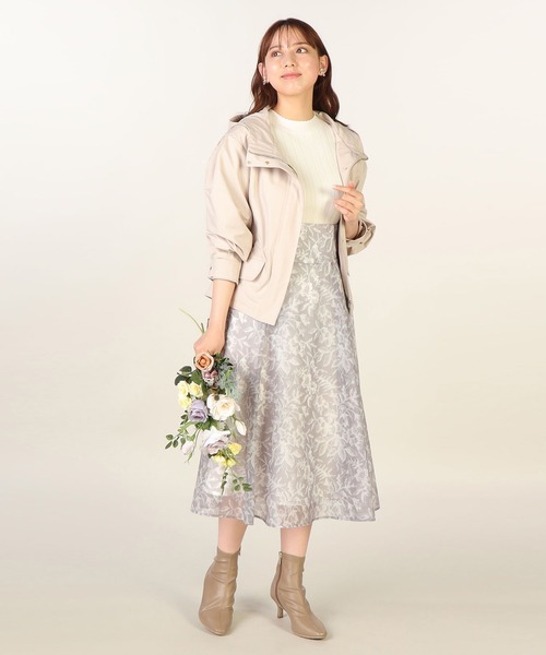 LAISSE PASSE（レッセパッセ）の「タック&ギャザー五分袖ニットプルオーバー（ニット/セーター・レディース・ブラック/ダルブルー系/アイボリー/モカ・MEDIUM）」の19枚目の写真