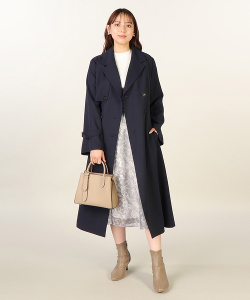 LAISSE PASSE（レッセパッセ）の「タック&ギャザー五分袖ニットプルオーバー（ニット/セーター・レディース・ブラック/ダルブルー系/アイボリー/モカ・MEDIUM）」の21枚目の写真