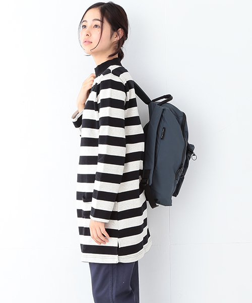 BEAMS BOY（ビームスボーイ）の「BEAMS BOY / 3.5cmボーダー ハイネック ワンピース（ワンピース・レディース・ブラック/ネイビー・ONE SIZE）」の13枚目の写真