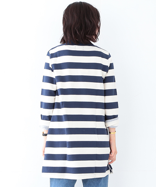 BEAMS BOY（ビームスボーイ）の「BEAMS BOY / 3.5cmボーダー ハイネック ワンピース（ワンピース・レディース・ブラック/ネイビー・ONE SIZE）」の17枚目の写真