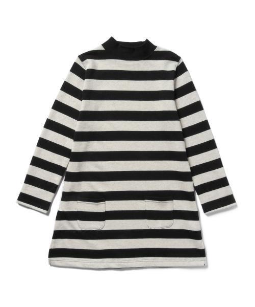 BEAMS BOY（ビームスボーイ）の「BEAMS BOY / 3.5cmボーダー ハイネック ワンピース（ワンピース・レディース・ブラック/ネイビー・ONE SIZE）」の3枚目の写真