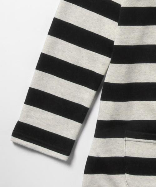 BEAMS BOY（ビームスボーイ）の「BEAMS BOY / 3.5cmボーダー ハイネック ワンピース（ワンピース・レディース・ブラック/ネイビー・ONE SIZE）」の6枚目の写真