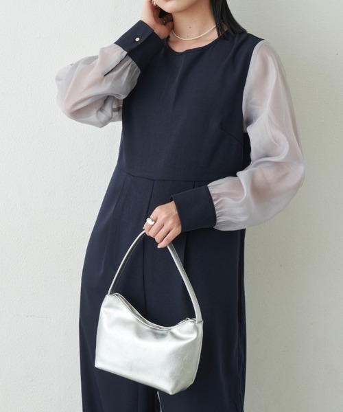 Aunt Marie's（アントマリーズ）の「袖シアーオールインワン/オケージョン（つなぎ/オールインワン・レディース・ブラック/ネイビー・S/M/L）」の16枚目の写真