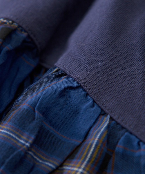 CUBE SUGAR（キューブシュガー）の「WEB限定カットソー×チェック切替ギャザースカート（スカート・レディース・イエロー/ブラウン/ネイビー・M）」の17枚目の写真