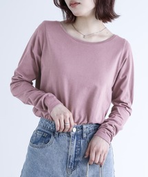 シンプルクルーネックロンT