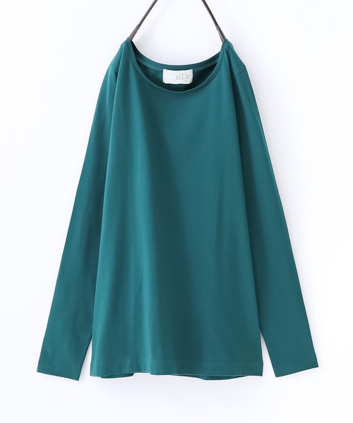 n'OrLABEL(ノアールレーベル)の「『シンプルクルーネックロンT』(Tシャツ/カットソー・レディース・ホワイト/グレイッシュベージュ/ラベンダー/グレイッシュブルー/ブルーグリーン/モカ/ダークグレー/ブラック・M/L/LL)」の19枚目の写真