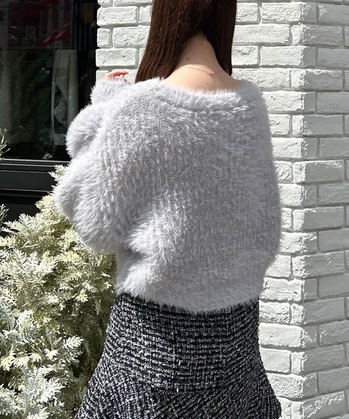 イッセイミヤケ me カーディガン ボレロ ラメ ホワイト イッセイミヤケ