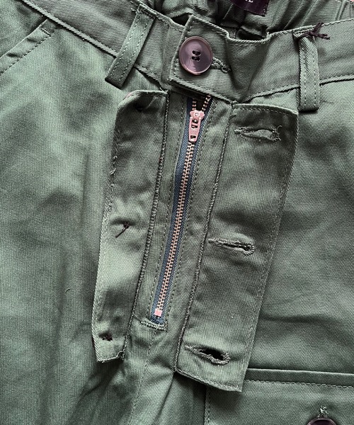 BEATJIVE（ビートジャイブ）の「カーゴパンツ スリム ミリタリーパンツ サルエル  テーパード メンズ（カーゴパンツ・メンズ・ライトブラウン/グリーン/ブラック・3/2）」の18枚目の写真