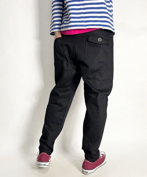 BEATJIVE（ビートジャイブ）の「カーゴパンツ スリム ミリタリーパンツ サルエル  テーパード メンズ（カーゴパンツ・メンズ・ライトブラウン/グリーン/ブラック・3/2）」の10枚目の写真