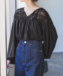Noble | チュールレースコンビシアーブラウス(シャツ/ブラウス)