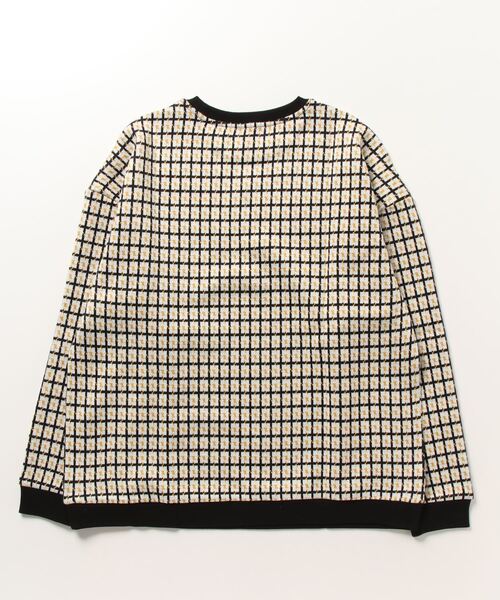 【セール】ルーズシルエットジャガードニットソー総柄トリムクルーネック(ニット/セーター)|ATELANE(アテレーン) 【セール】ルーズシルエットジャガードニットソー総柄トリムクルーネック(ニット/セーター)|ATELANE(アテレーン)