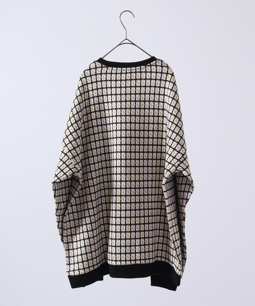 【セール】ルーズシルエットジャガードニットソー総柄トリムクルーネック(ニット/セーター)|ATELANE(アテレーン) 【セール】ルーズシルエットジャガードニットソー総柄トリムクルーネック(ニット/セーター)|ATELANE(アテレーン)