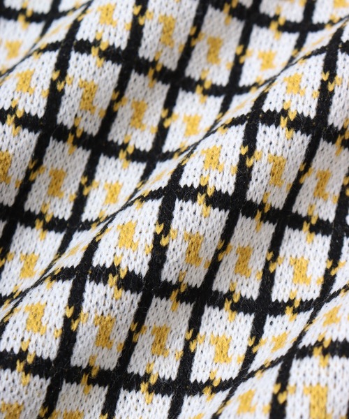 【セール】ルーズシルエットジャガードニットソー総柄トリムクルーネック(ニット/セーター)|ATELANE(アテレーン) 【セール】ルーズシルエットジャガードニットソー総柄トリムクルーネック(ニット/セーター)|ATELANE(アテレーン)