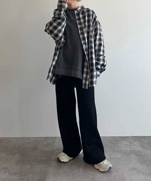 apres jour mignon（アプレジュールミニョン）の「リブニットパンツ【ZOZOTOWN限定アイテム】（その他パンツ・レディース・ブラック/グリーン/グレイッシュベージュ/アイボリー・SMALL/MEDIUM/X-LARGE）」の9枚目の写真