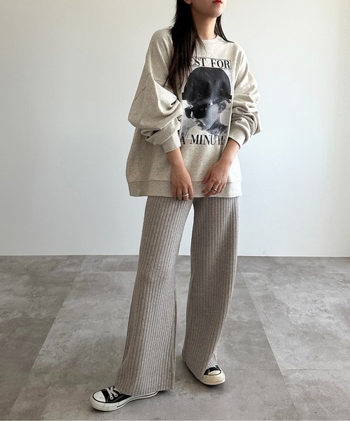 apres jour mignon（アプレジュールミニョン）の「リブニットパンツ【ZOZOTOWN限定アイテム】（その他パンツ・レディース・ブラック/グリーン/グレイッシュベージュ/アイボリー・SMALL/MEDIUM/X-LARGE）」の17枚目の写真