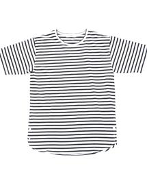 MONKEY TIME | ＜monkey time＞ サイドボタン ボーダーカットソー◆(Tシャツ/カットソー)