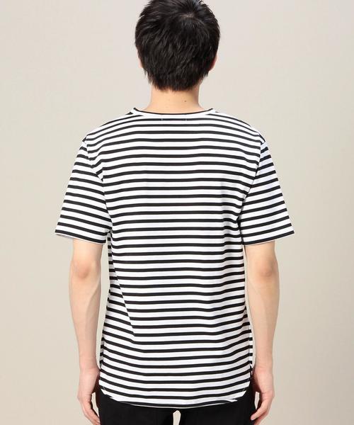 MONKEY TIME（モンキータイム）の「＜monkey time＞ サイドボタン ボーダーカットソー◆（Tシャツ/カットソー・メンズ・ブラック/オリーブ・X-LARGE/MEDIUM/LARGE/SMALL）」の5枚目の写真