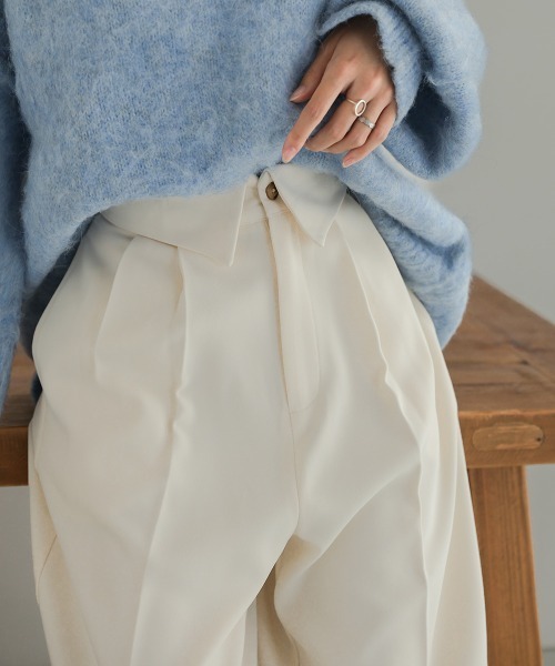 Bab（バブ）の「2WAYハイウエストスラックス（スラックス・レディース・ピンク/アイボリー/チャコールグレー・L/S/M）」の10枚目の写真