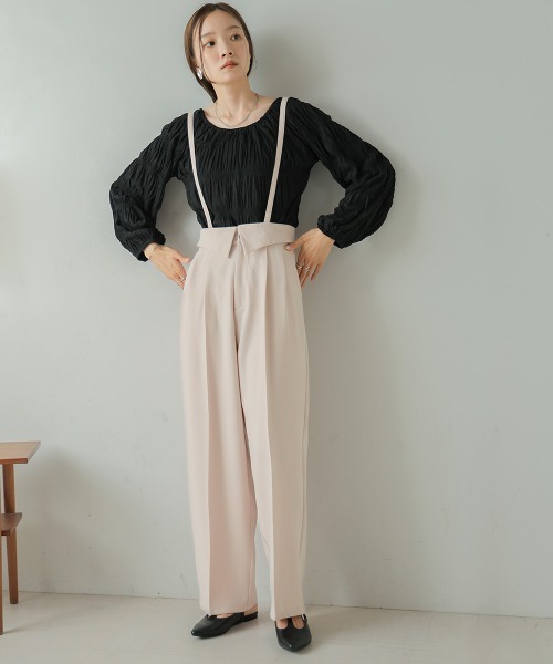 Bab（バブ）の「2WAYハイウエストスラックス（スラックス・レディース・ピンク/アイボリー/チャコールグレー・L/S/M）」の19枚目の写真