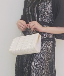 Cupid Heart | 【Cupid Heart】結婚式用！金具ハンドルサテンプリーツバッグ(クラッチバッグ)