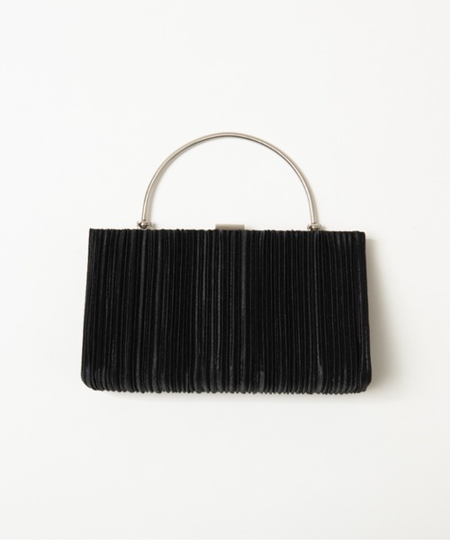 Cupid Heart（キューピッドハート）の「【Cupid Heart】結婚式用！金具ハンドルサテンプリーツバッグ（クラッチバッグ・レディース・ブラック/シルバー/ベージュ・MEDIUM）」の7枚目の写真