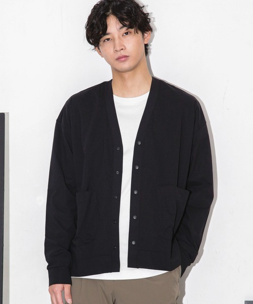 NANO universe(ナノユニバース)の「ストレッチワイドカーディガン(カーディガン/ボレロ・メンズ・ネイビー/ダークグリーン/ブラック・S/L/M)」の2枚目の写真