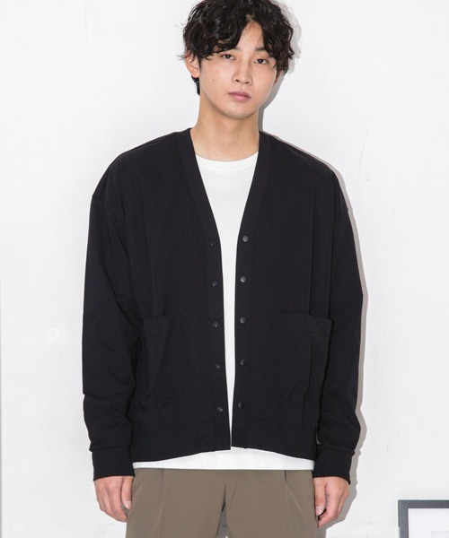 NANO universe(ナノユニバース)の「ストレッチワイドカーディガン(カーディガン/ボレロ・メンズ・ネイビー/ダークグリーン/ブラック・S/L/M)」の4枚目の写真