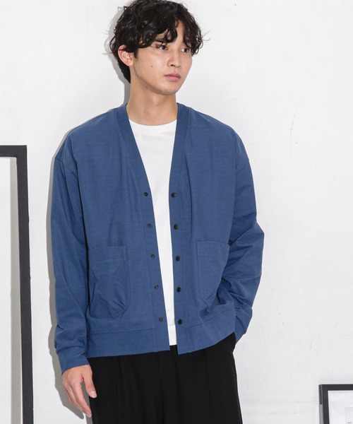 NANO universe(ナノユニバース)の「ストレッチワイドカーディガン(カーディガン/ボレロ・メンズ・ネイビー/ダークグリーン/ブラック・S/L/M)」の8枚目の写真