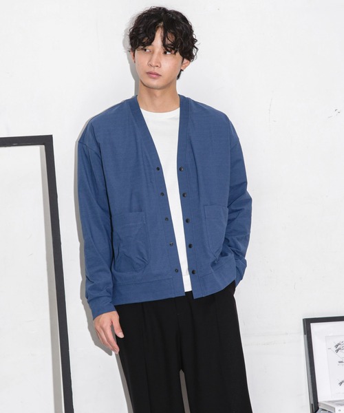 NANO universe(ナノユニバース)の「ストレッチワイドカーディガン(カーディガン/ボレロ・メンズ・ネイビー/ダークグリーン/ブラック・S/L/M)」の9枚目の写真