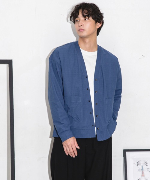 NANO universe(ナノユニバース)の「ストレッチワイドカーディガン(カーディガン/ボレロ・メンズ・ネイビー/ダークグリーン/ブラック・S/L/M)」の10枚目の写真