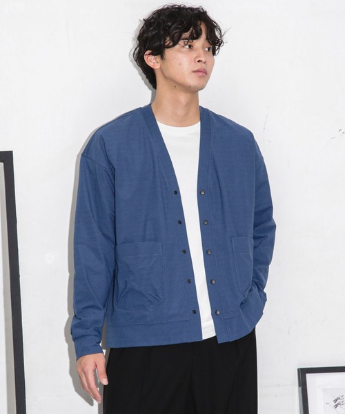 NANO universe(ナノユニバース)の「ストレッチワイドカーディガン(カーディガン/ボレロ・メンズ・ネイビー/ダークグリーン/ブラック・S/L/M)」の12枚目の写真