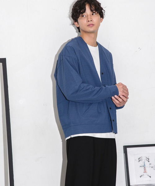 NANO universe(ナノユニバース)の「ストレッチワイドカーディガン(カーディガン/ボレロ・メンズ・ネイビー/ダークグリーン/ブラック・S/L/M)」の13枚目の写真