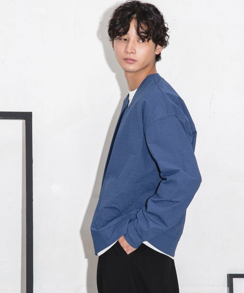 NANO universe(ナノユニバース)の「ストレッチワイドカーディガン(カーディガン/ボレロ・メンズ・ネイビー/ダークグリーン/ブラック・S/L/M)」の15枚目の写真