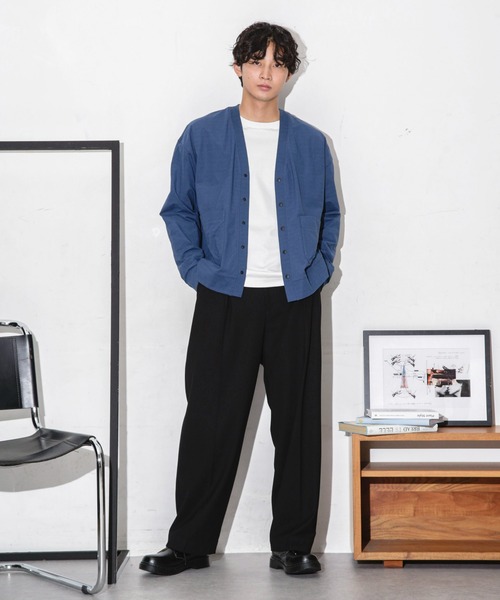 NANO universe(ナノユニバース)の「ストレッチワイドカーディガン(カーディガン/ボレロ・メンズ・ネイビー/ダークグリーン/ブラック・S/L/M)」の18枚目の写真