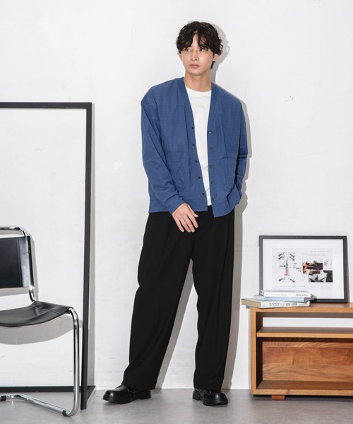 NANO universe(ナノユニバース)の「ストレッチワイドカーディガン(カーディガン/ボレロ・メンズ・ネイビー/ダークグリーン/ブラック・S/L/M)」の19枚目の写真