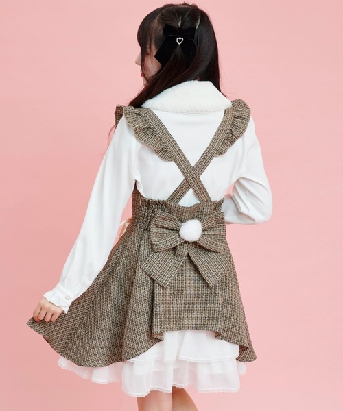 Secret Honey(シークレットハニー)の「ポンポン付ツイードバッスルジャンパードレス(ワンピース・レディース・ブラック/グレー/ブラウン・MEDIUM)」の14枚目の写真