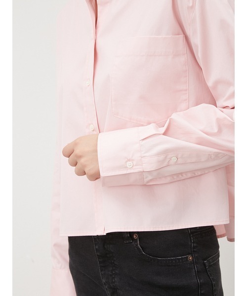 Mila Owen(ミラオーウェン)の「釦ダウンラウンドヘム短丈シャツ(シャツ/ブラウス・レディース・ブルー/ホワイト/ピンク/ベージュ・FREE)」の12枚目の写真