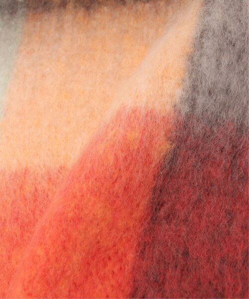 VENCEEXCHANGE(ヴァンスエクスチェンジ)の「マルチカラーチェックビッグストール(ストール/ショール・レディース・ピンク/オレンジ/ブラック/グリーン・FREE)」の9枚目の写真