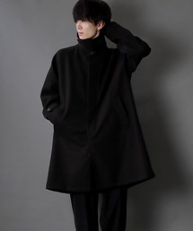 wool like over size bal collar coat/オーバーサイズ バルカラーコート/ステンカラーコート