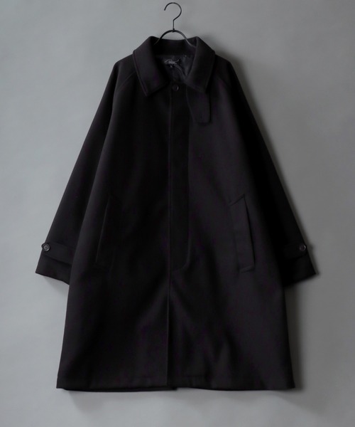 SITRY（シトリー）の「wool like over size bal collar coat/オーバーサイズ バルカラーコート/ステンカラーコート（ステンカラーコート・メンズ・ブラウン/チャコールグレー/ブラック/グレイッシュベージュ・M/L）」の17枚目の写真